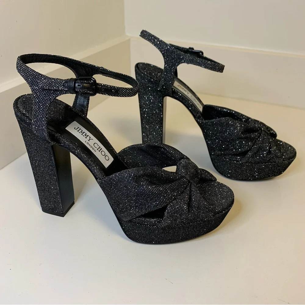 Jimmy Choo glittered fabric
